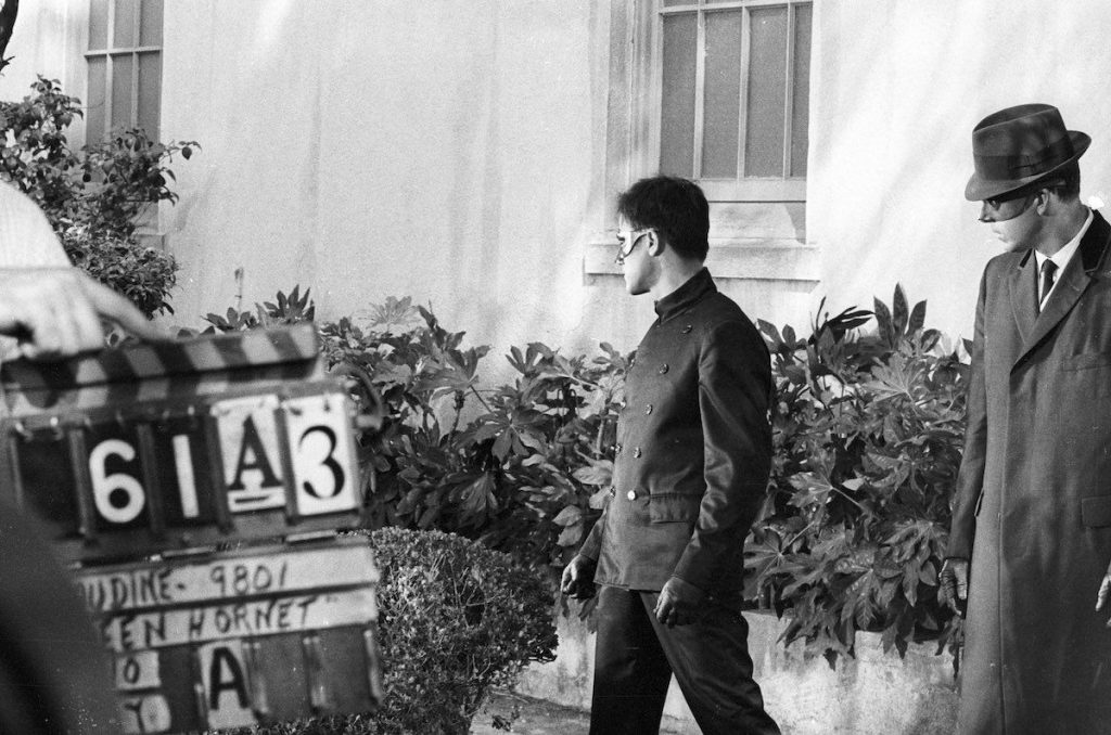 Bruce Lee & Van Williams on set of Green Hornet
